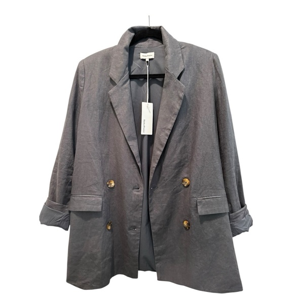 Richer Poorer Jackets & Blazers - 🩶 Richer Poorer Linen Blend Double-Breasted Blazer | Size S | NWT